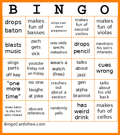 Mr. Rosin Bingo Card