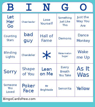 Mr Rowsley's music bingo Cards Free Pdf Printable Game, Title: BINGO