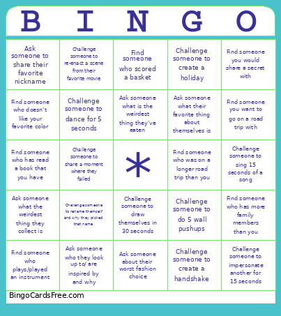 MRCSB Bingo Card