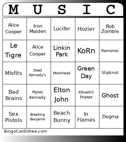 Music Bingo
