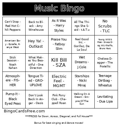 Music Bingo
