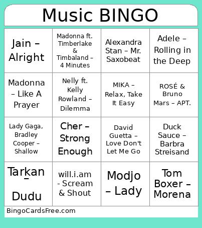 Music BINGO