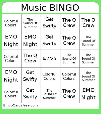 Music BINGO