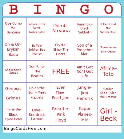Music Bingo
