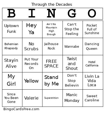 Music Bingo