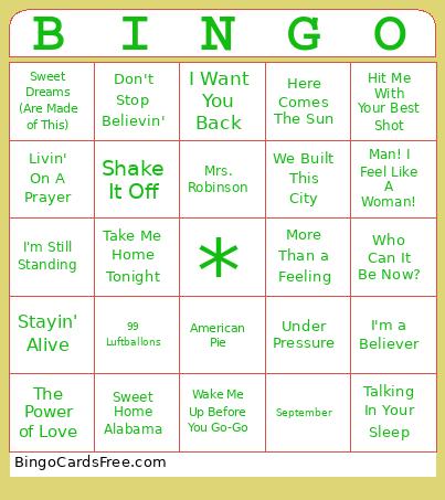 Music Bingo