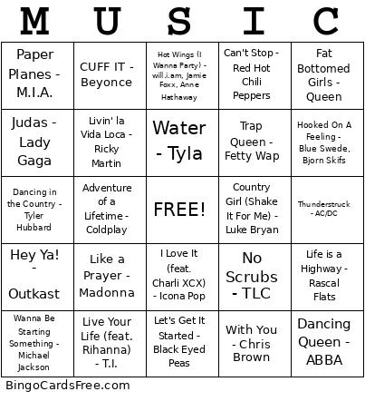 Music Bingo
