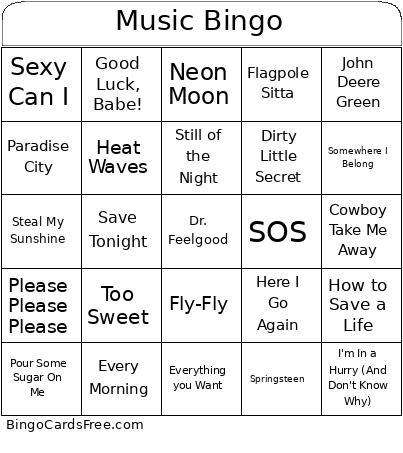 Music Bingo