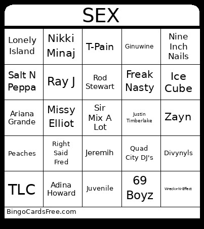 Music Bingo Card