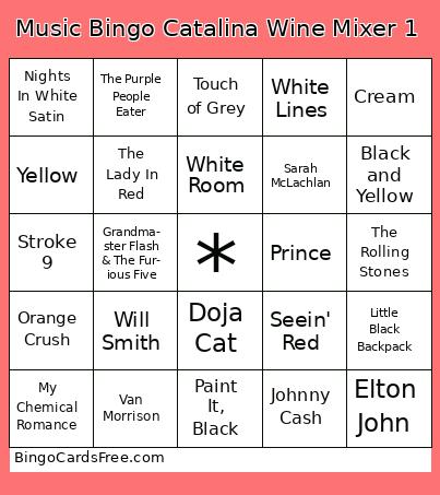 Music Bingo Catalina Wine Mixer 1