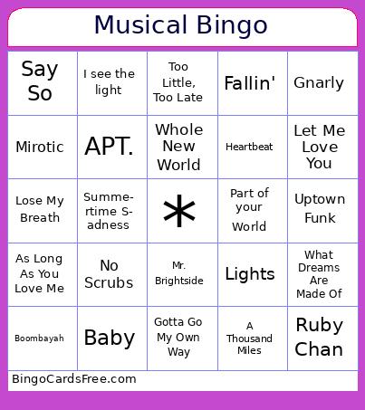 Musical Bingo