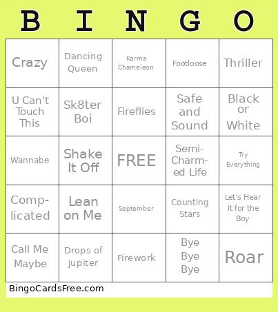 Musical Bingo