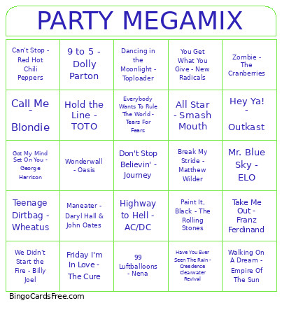 MUSICALS ROUND THREE Bingo Card