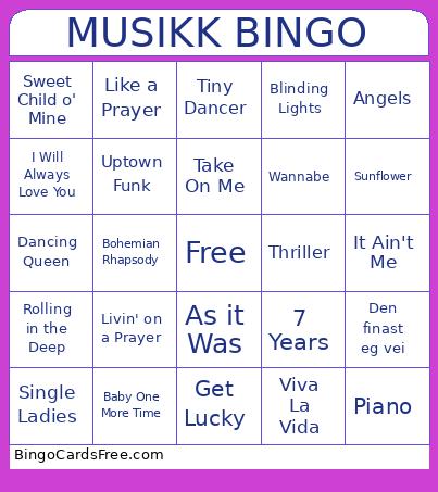 MUSIKK BINGO