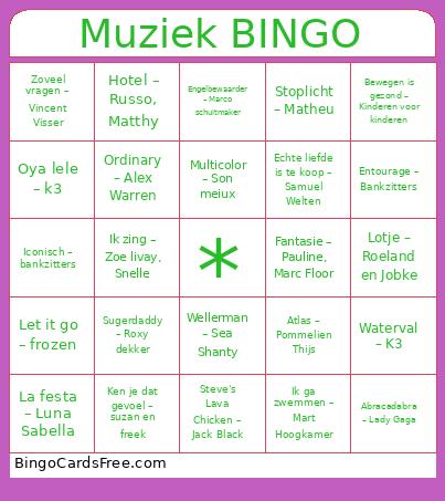 Muziek BINGO