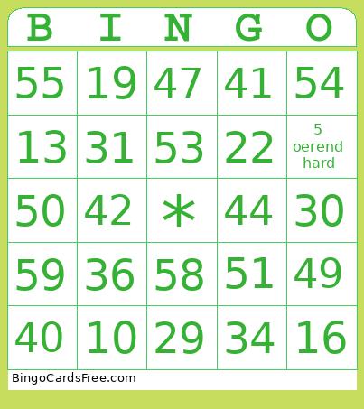muziek bingo
