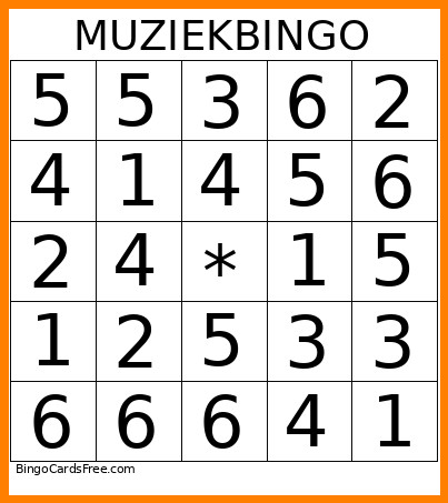 MUZIEK Bingo Card 2