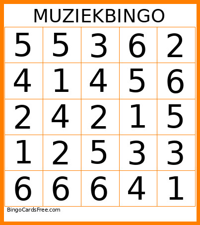 MUZIEK Bingo Card