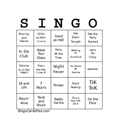 My 64th Birthday Bingo Card