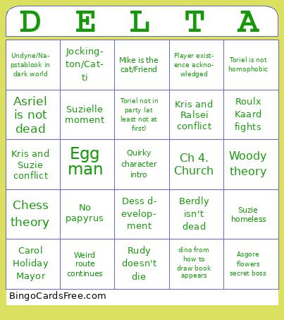 My Deltarune Bingo