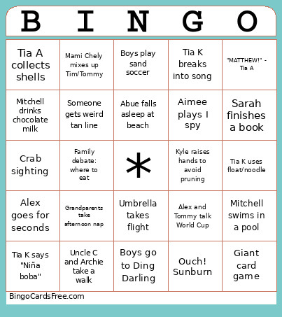 My Template 2026 Bingo Card