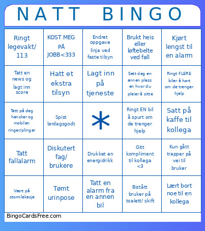 N A T T B I N G O Bingo Card