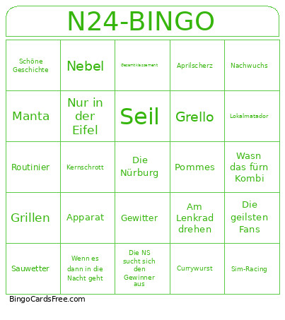 N24- Bingo Card