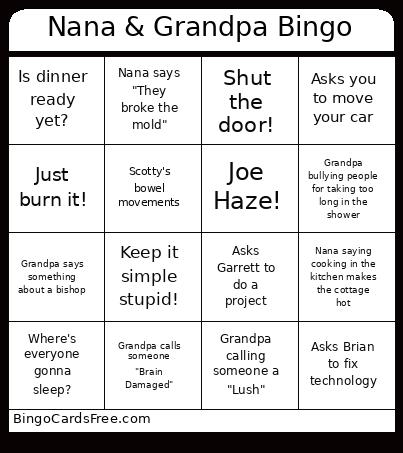 Nana & Grandpa Bingo