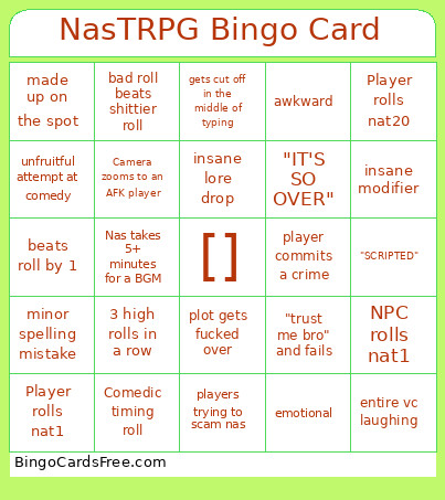 NasTRPG Bingo Card