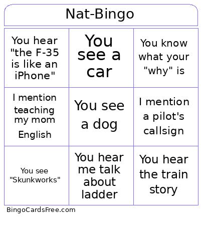Nat-Bingo Cards Free Pdf Printable Game, Title: Nat-Bingo