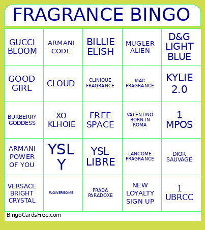 NATIONAL FRAGRANCE DAY Bingo Card