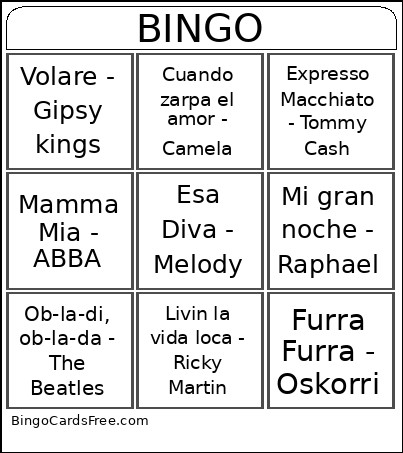 Naviduvi Bingo Card