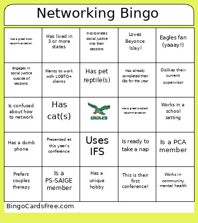 Networking Bingo Card
