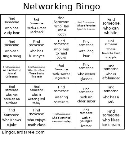 networking bingo