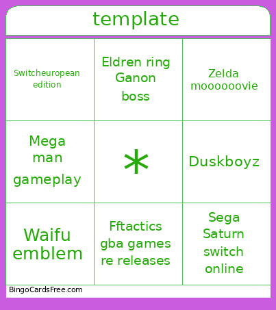 New Switch Who Dis? Bingo Card 2