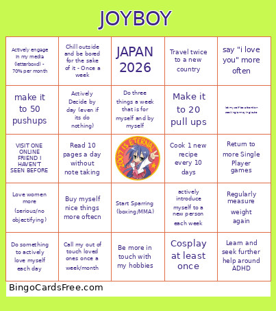 NEW YEAR Bingo Card