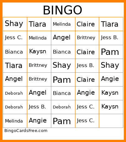 New Year, Know You Bingo Card