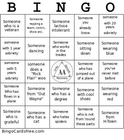 New Years Bingo Card