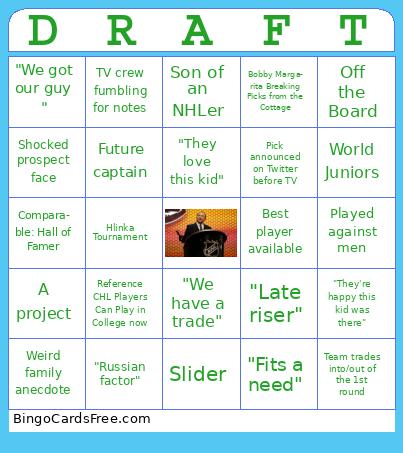 NHL Draft Bingo