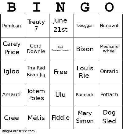 NIHM Virtual Bingo Card