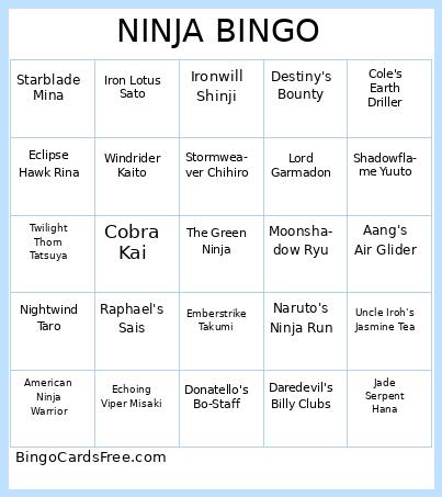 NINJA BINGO