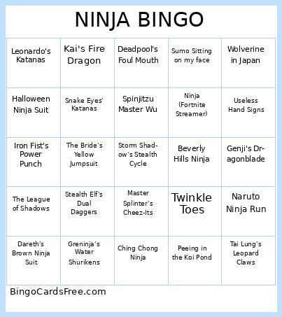 NINJA BINGO