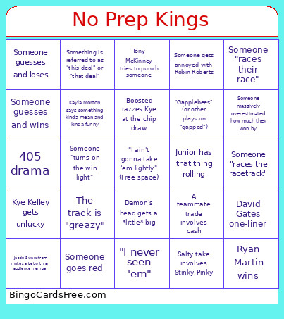 No Prep Kings Bingo Card