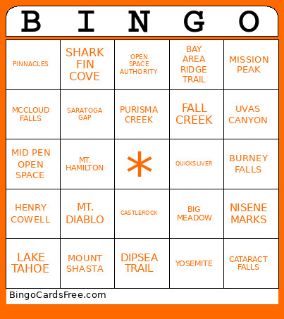 NO WORRIES AMIGO HIKING CLUB Bingo Card