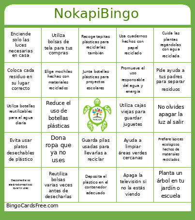 Nokapi Bingo Card