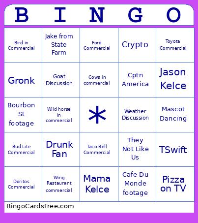 Non Football Bingo Cards Free Pdf Printable Game, Title: BINGO