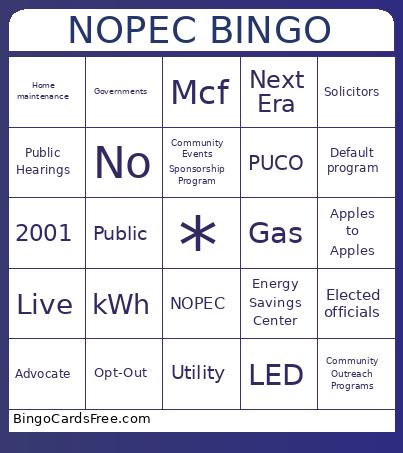 Nopec Bingo