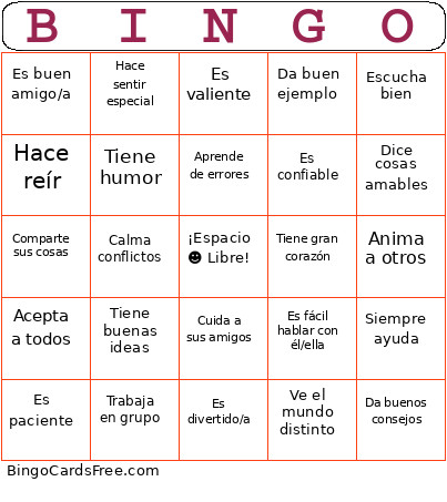 Nosotros Brillamos Bingo Card