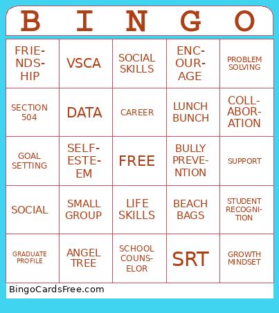 NSCW 25 Bingo Cards Free Pdf Printable Game, Title: BINGO