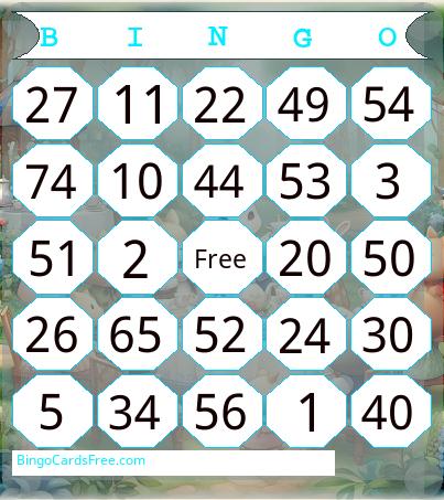 Number Bingo 1-75